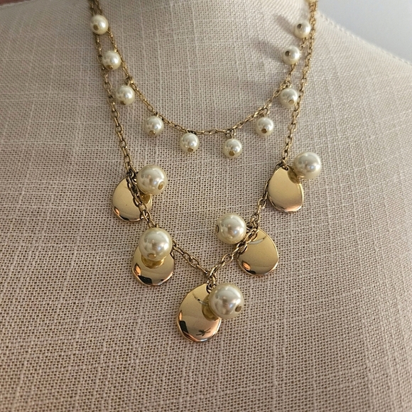 J. Crew Jewelry - J.Crew Gold Teardrop and Pearl Necklace